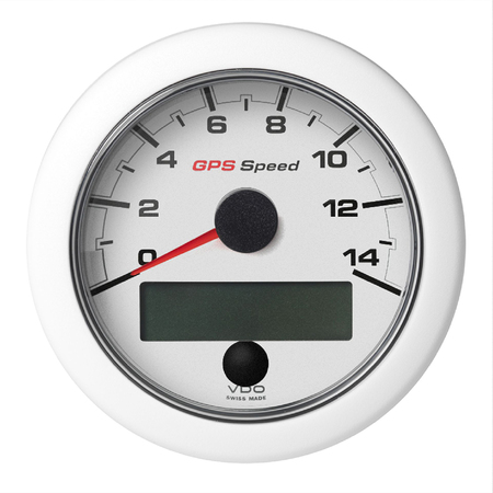 VDO MARINE 3-3/8" OceanLink GPS Speedometer White Dial-Bezel A2C1352010001